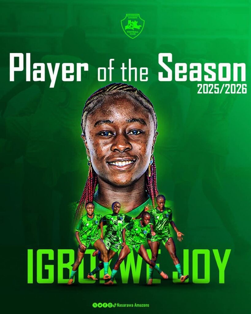 NWFL: Igbokwe voted Nasarawa United’s Player of the Season NWFL: Igbokwe voted Nasarawa United’s Player of the Season